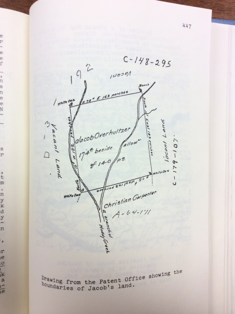 Map found in the book "Christian Overholtzer and His Father Jacob."