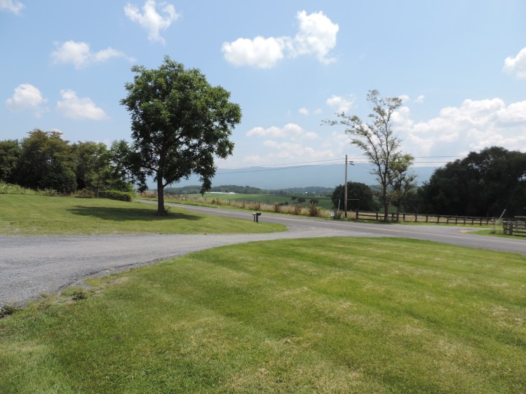 This is the view of Samuel's land as seen from the front of St. Mary's Pine Lutheran Church looking towards the Eastern portion of his property.